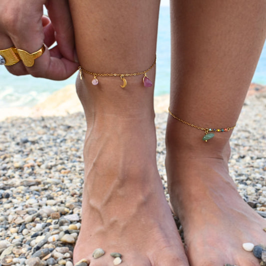 Green Stone Anklet