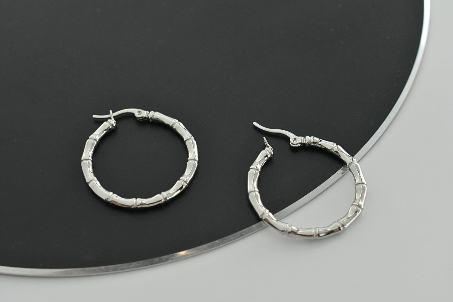 Bamboo Hoop Earrings