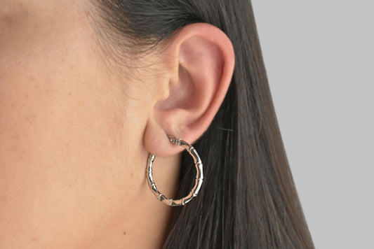 Bamboo Hoop Earrings