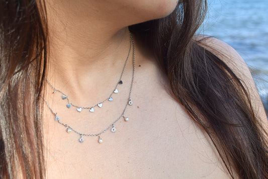 Collar Corazones Silver