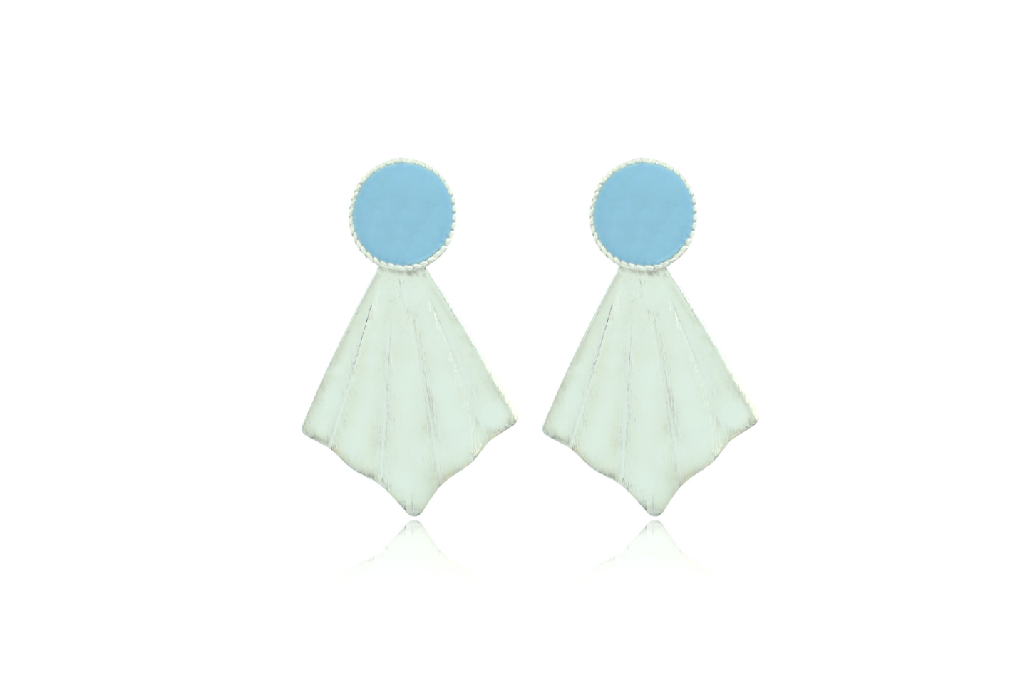 Light Blue Scarf Earrings