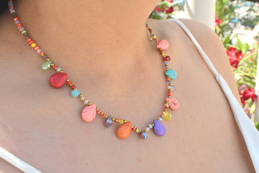 Collar Piedras Multicolor