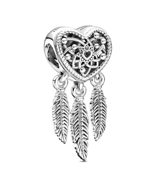 Dreamcatcher Heart Charm