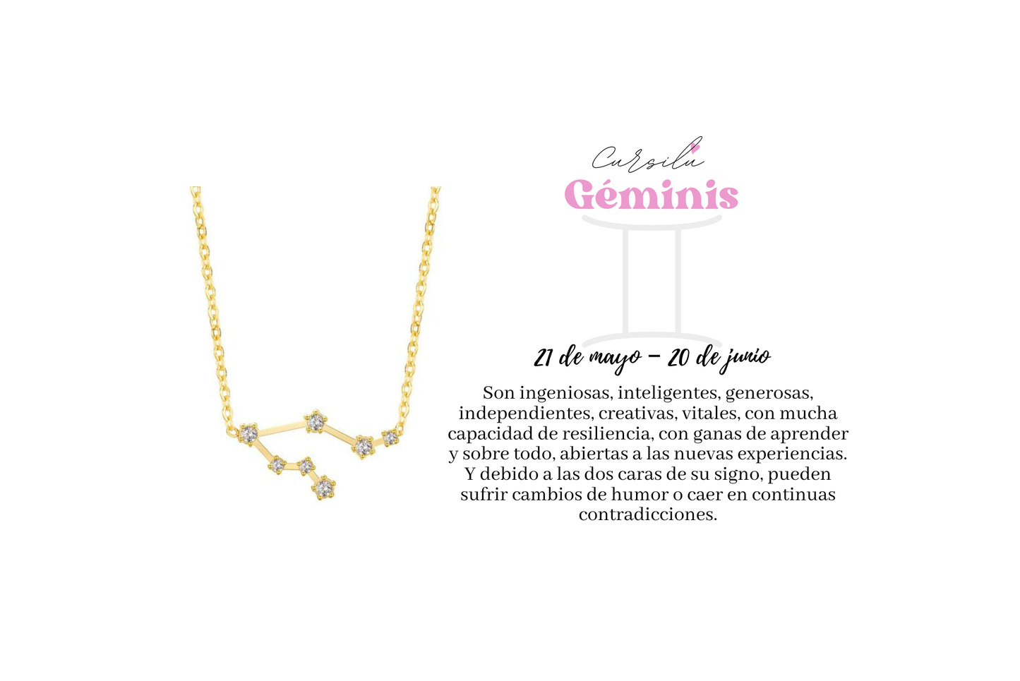 Collar Constelación Géminis