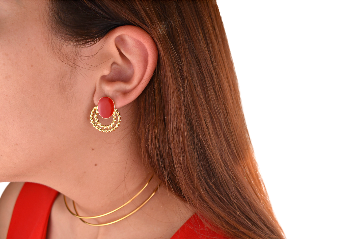 Samba Red Earrings