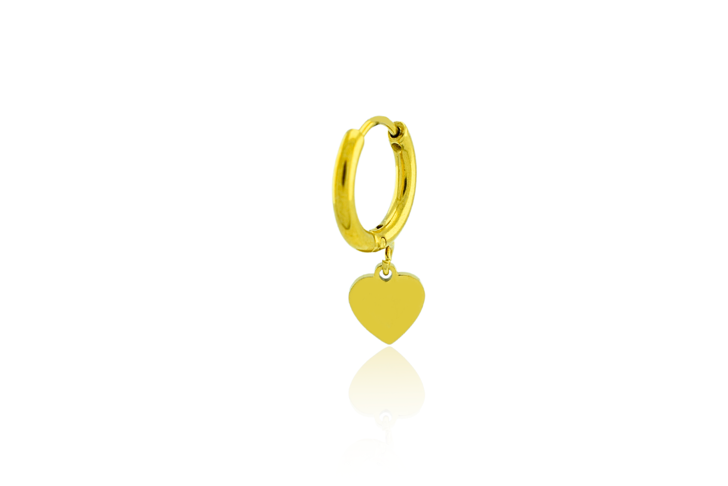 Heart hoop earring