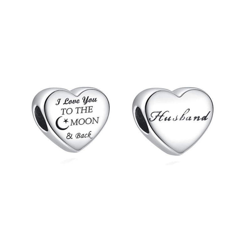 Husband Heart Charm