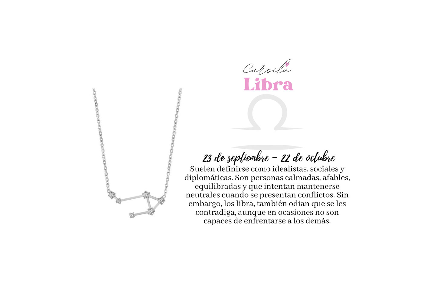 Collar Constelación Libra