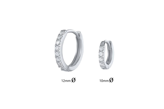 Zirconia hoop earring