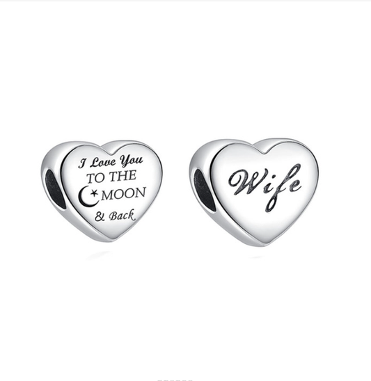 Wife Heart Charm