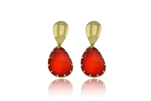 Pendientes Cuarzo Rojo