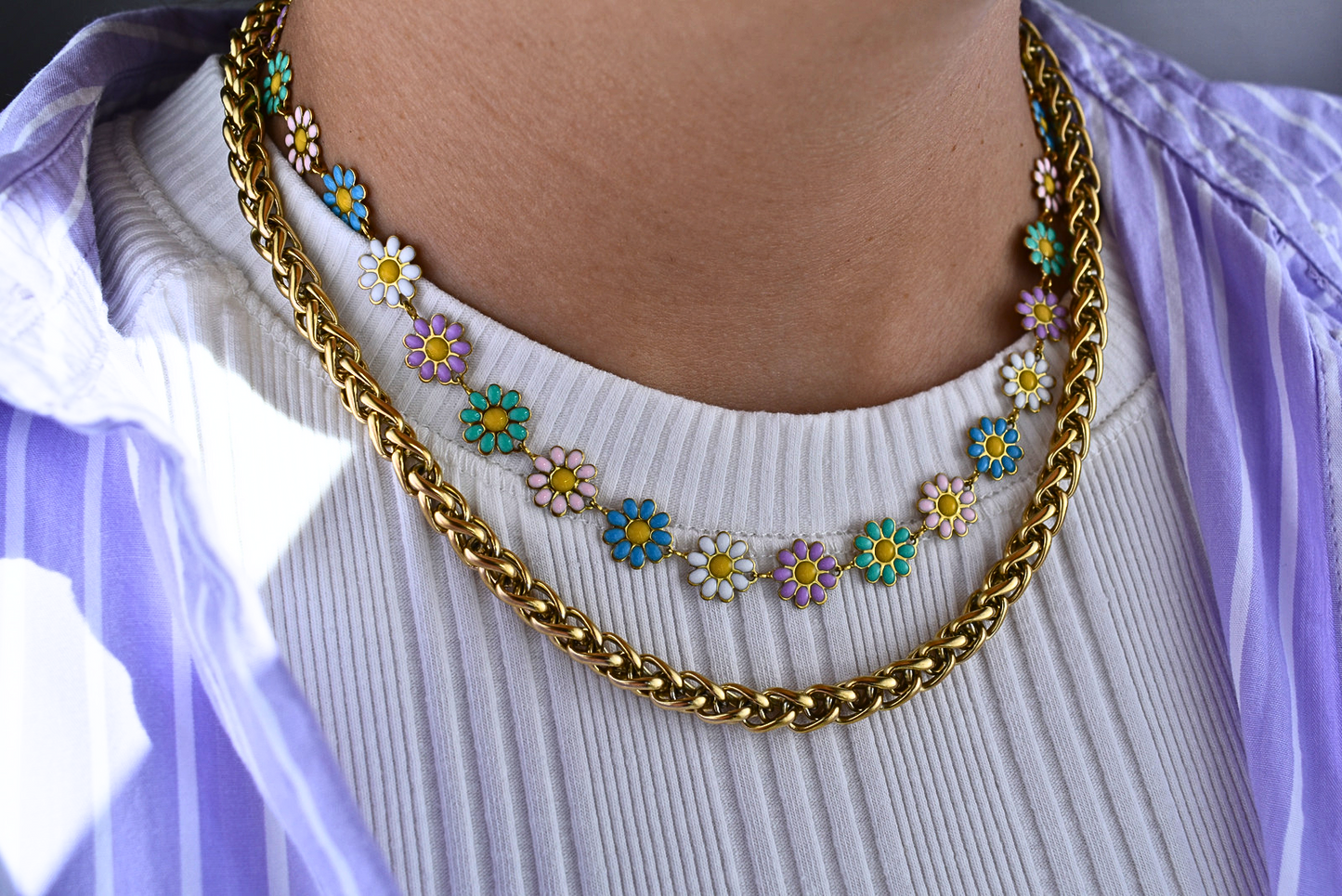 Collar Flores Pastel