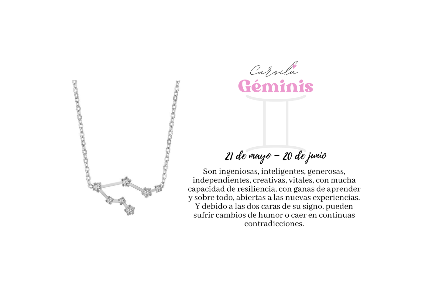 Collar Constelación Géminis