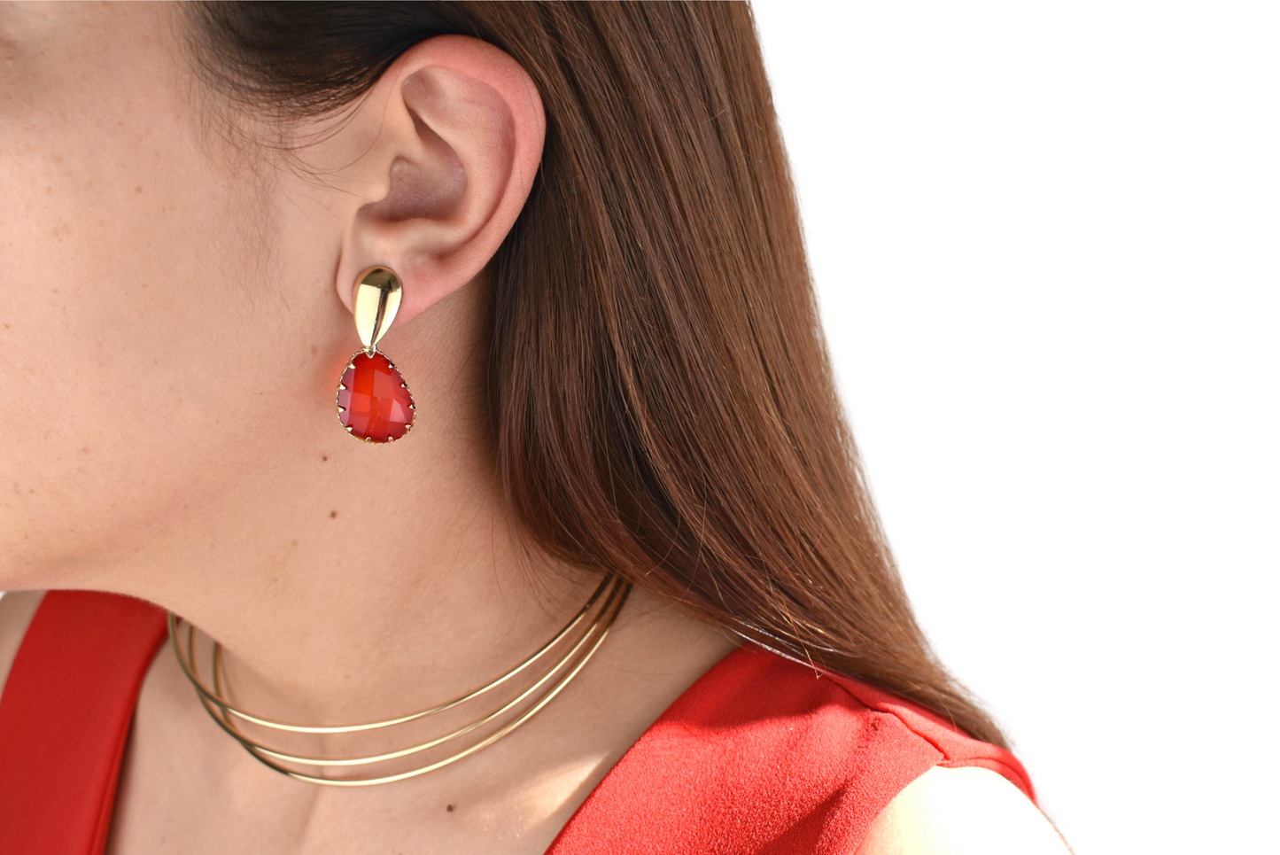 Red Quartz Earrings