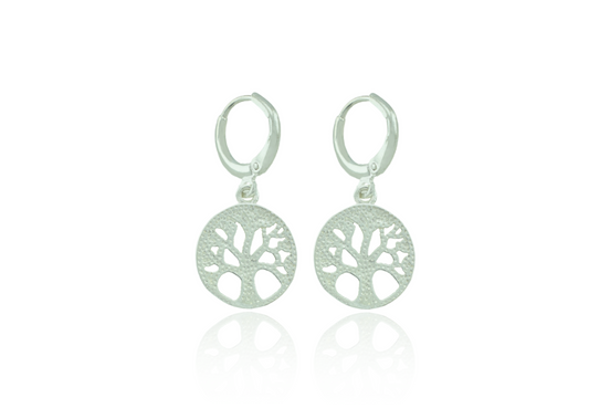 Tree of Life hoop earrings