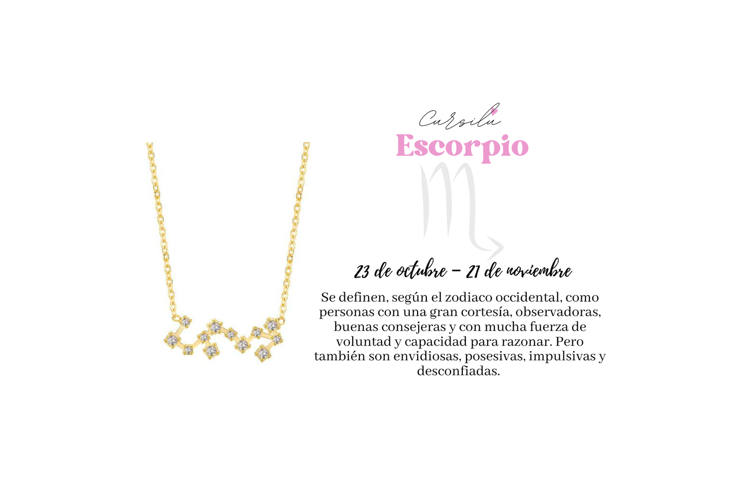 Collar constelación Escorpio