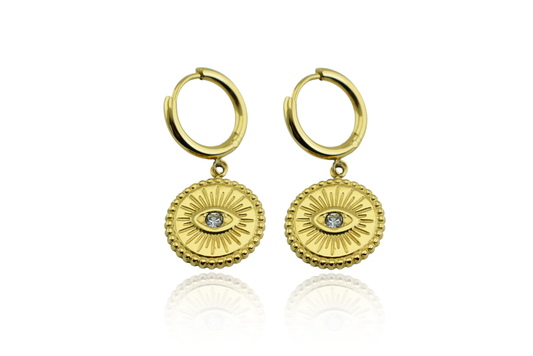 Turkish Eye Hoop Earrings