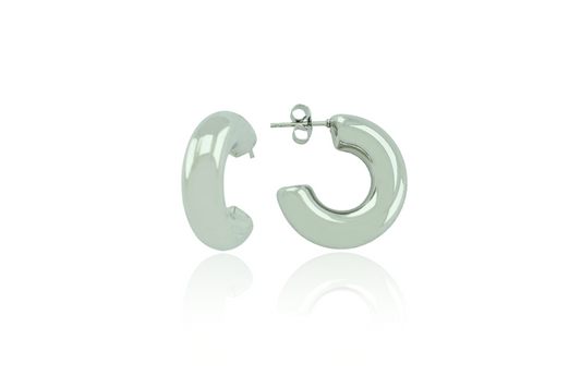 Silver Sia Hoop Earrings